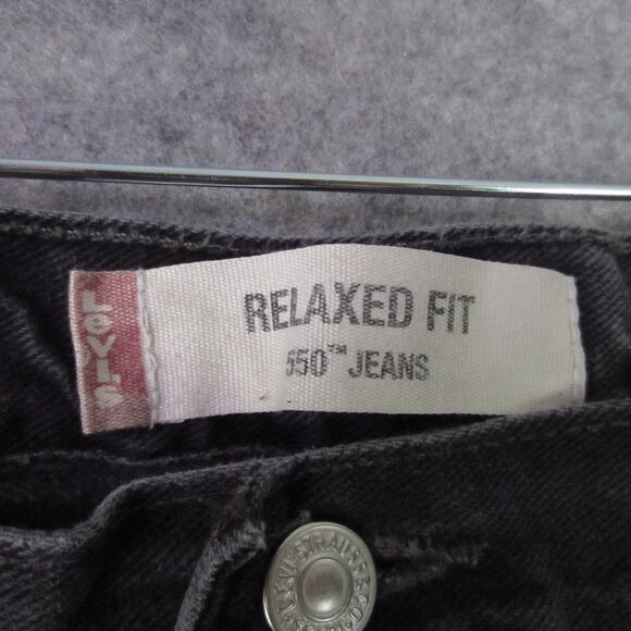 Levi's 550 Jeans Mens 42x30 Black Relaxed Fit Tapered Leg Denim Classic - Picture 2 of 8